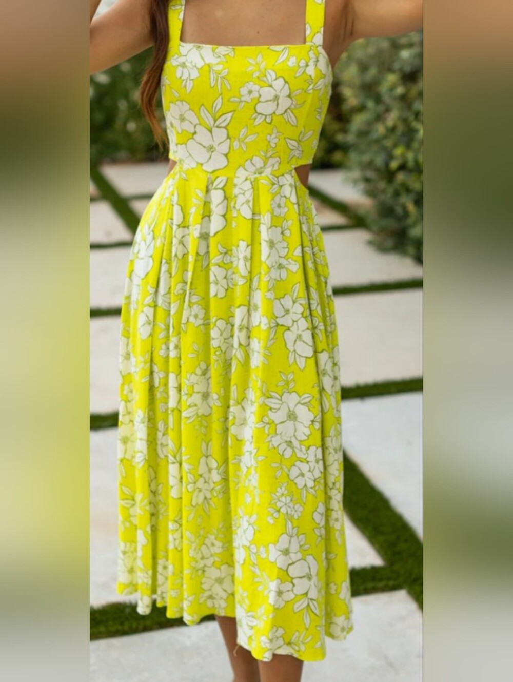 ELF Yellow and White Floral Dress
